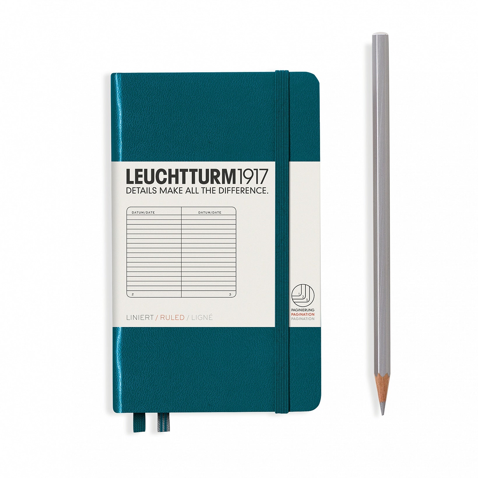 Leuchtturm - Carnet de notes classique à couverture rigide format A6 de poche