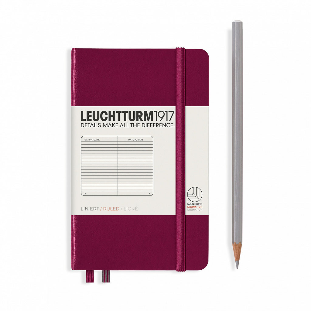 Leuchtturm - Carnet de notes classique à couverture rigide format A6 de poche