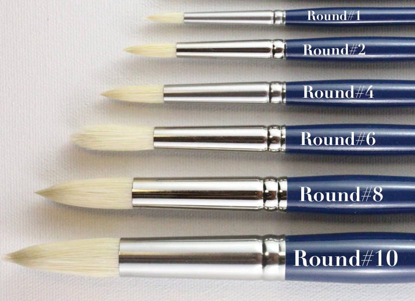 H.J. - Acryloil Natural Hog Bristle Brushes