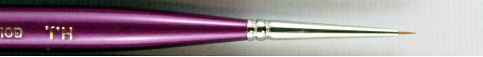 HJ - Pinceaux miniatures à détails en martre dorée 