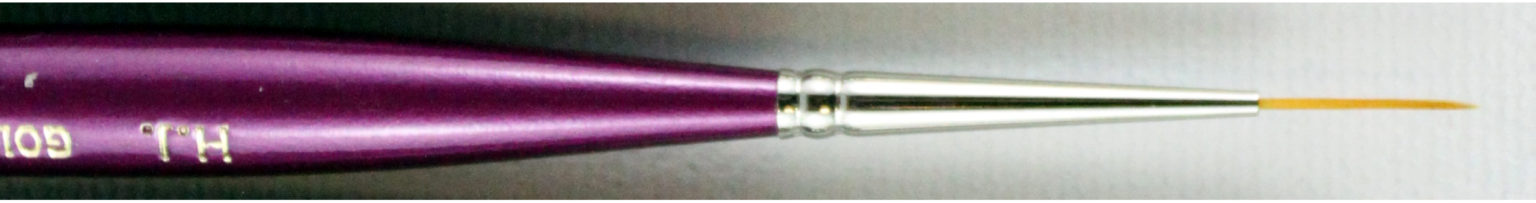 HJ - Pinceaux miniatures à détails en martre dorée 